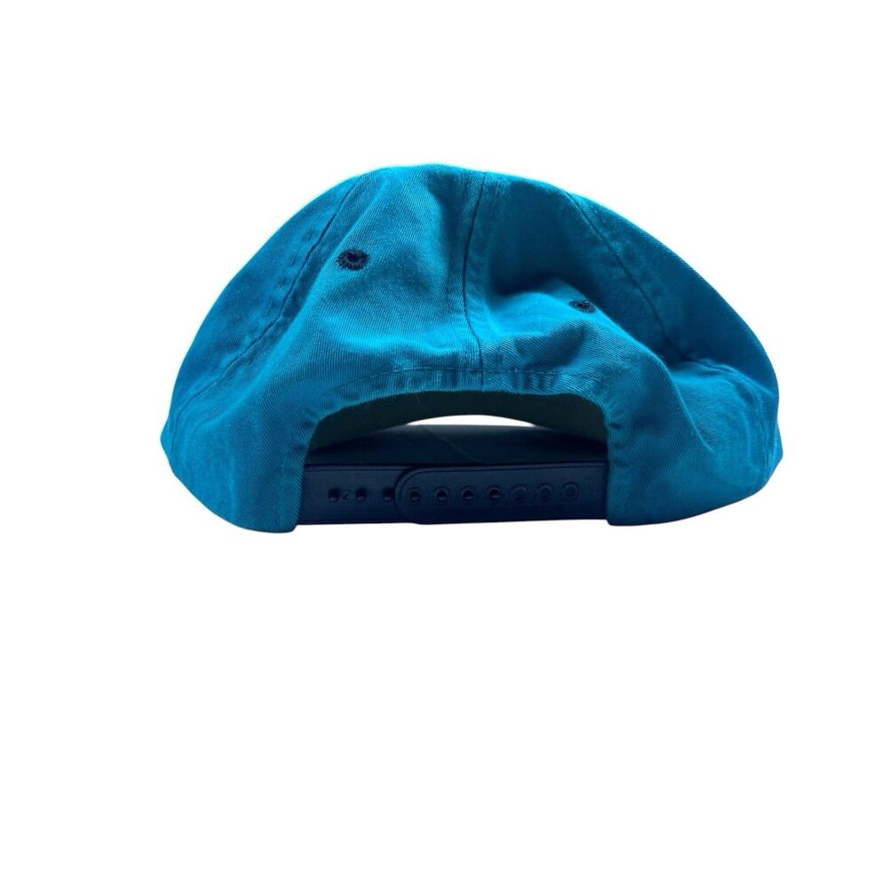 Vintage 90s Hawaii Snapback Hat Cap Teal Black Adjustable Embroidered Logo OS - Picture 3 of 7